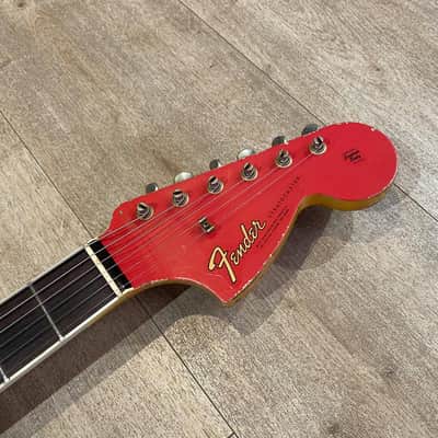 Fender Stratocaster 2021 Heavy Relic Fiesta Red Over Sunburst image 3