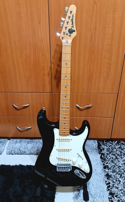 Washburn WE-1 Vintage Lyon Series with pickups Japan - Black image 1