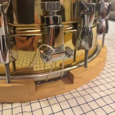 Yamaha SD-4106 14" x 6.5" Seamless Brass Snare Drum; Made in Japan; Excellent Original Condition image 6