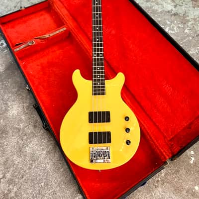 Greco TVB-65 Les Paul double cut EB-0 bass c 1989 - TV Yellow original vintage MIJ Japan image 4