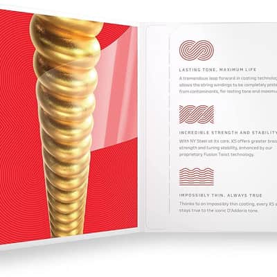 D'Addario XS 80/20 Bronze Coated Acoustic Guitar Strings Medium, 13-56 image 4