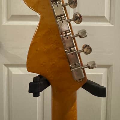 Partscaster Thinline S-Style (Fender Semi-hollow Strat) 2010's - Quilted Amber image 8