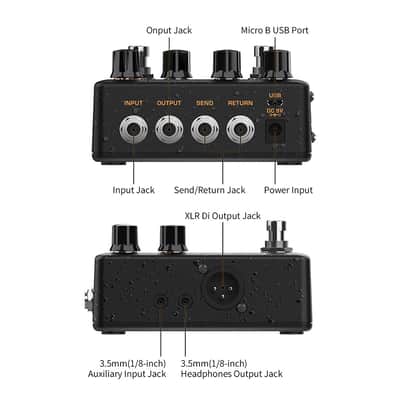 Nux Optima Air / IR NAI-5 Verdugo Series Acoustic Simulator Preamp Guitar Pedal image 8