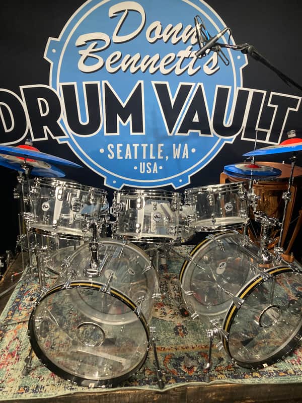 Zak Starkey's The WHO, 2010 Super Bowl Halftime Show, DW-Zildjian Custom Clear Acrylic Complete Drum Set. Authenticated! image 1