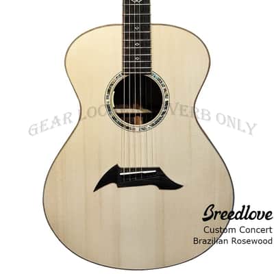 (Custom handMade in USA)Breedlove Concert all Solid Adirondack & 500years Brazilian Rosewood with L.R. Baggs pickup guitar Satin image 2