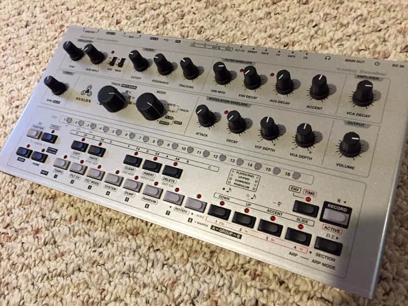 Abstrakt Instruments Avalon 303 Clone - Silver w red LEDs image 1