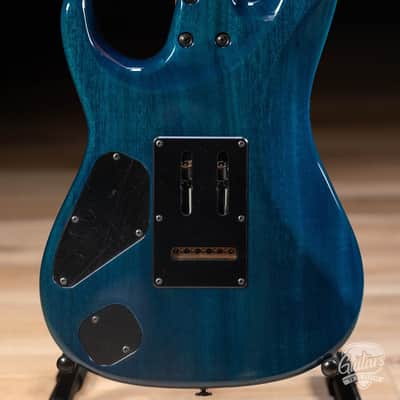 Ibanez MMN1 Martin Miller Signature Guitar w/ Case – Transparent Aqua Blue image 8