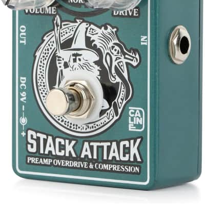 Caline CP509 Stack Attack Preamp Overdrive & Compressor Pedal True Bypass Alum. image 2