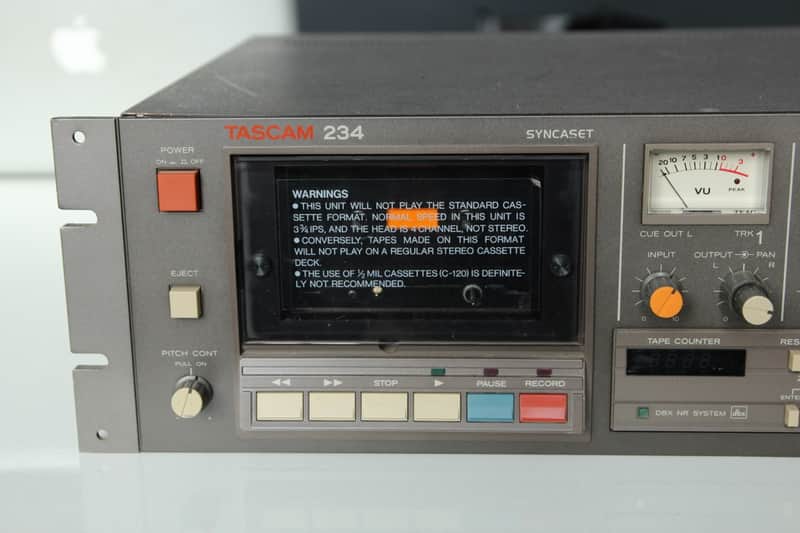 Tascam 234 Syncaset 4-Track Cassette Tape Recorder Rackmount