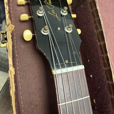 Vintage 1956 Gibson Les Paul Junior Sunburst w/Original Alligator Case All Original Bild 4