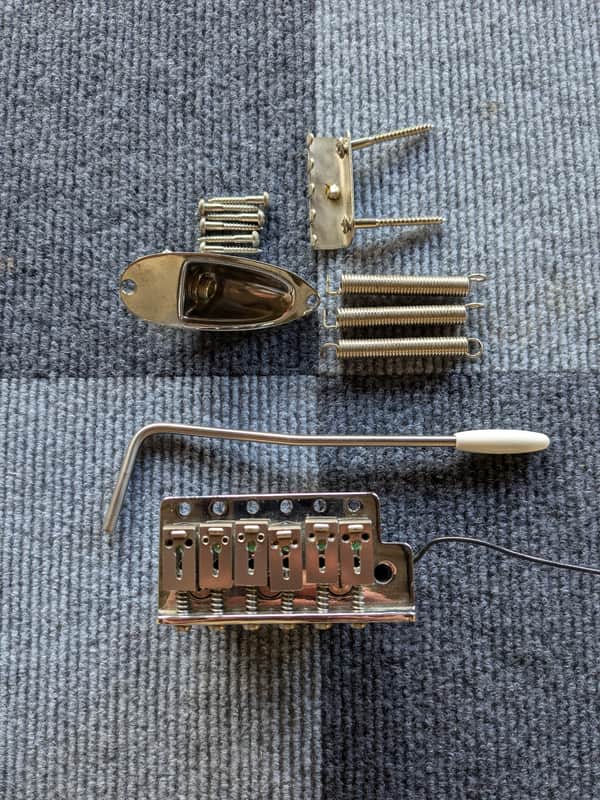 Fishman Powerbridge Stratocaster Piezo Saddle Tremolo - Chrome image 1