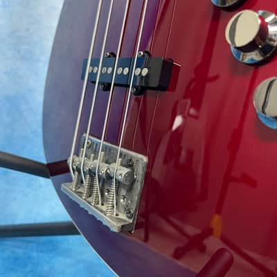 2010 Fender Japan AJB Aerodyne Jazz Bass Old Candy Apple Red, MIJ image 12