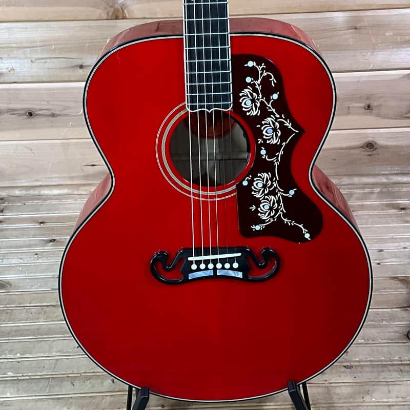 Gibson Custom Shop Orianthi SJ-200 Acoustic Electric Guitar - Cherry image 1