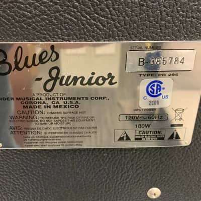Fender Blues Junior 15-Watt 1x12" Guitar Combo 2002 - 2010 - Black image 3
