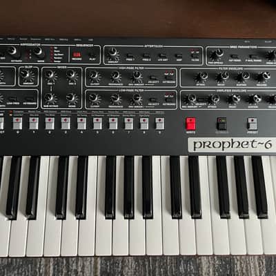 Sequential Prophet-6 49-Key 6-Voice Polyphonic Synthesizer 2018 - 2020 - Black with Wood Sides image 2