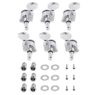3R 3L Guitar Locking Tuning Pegs Tuners 18:1, chrome image 5