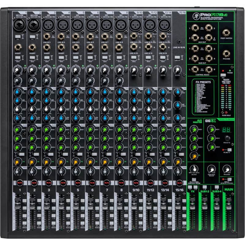 Mackie ProFX16v3 16-Channel Professional Effects Mixer with USB & Built-In FX (MINT) image 1
