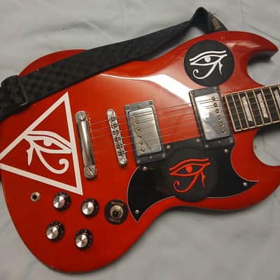 Leo Jaymz Double Cut Standard 2024 - Red w/ Eye of Horus patches image 1