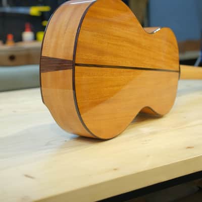 Batiksoul Guitars No.#126 - Parlour Crescentia Moon Flamed Mango ( Hybrid Bracing ) image 4