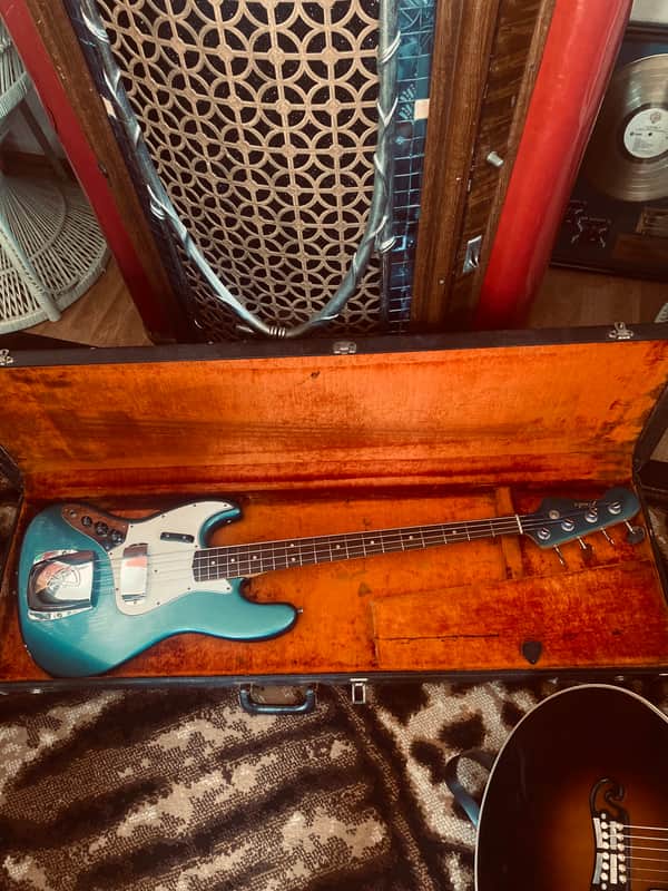 Fender left hand Jazz Bass 1965 Lake Placid Blue image 1