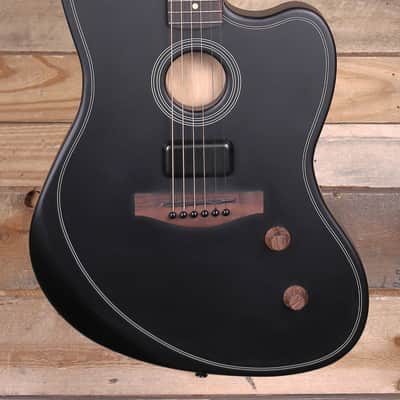 Fender Acoustasonic Standard Jazzmaster Acoustic/Electric Guitar Black image 1