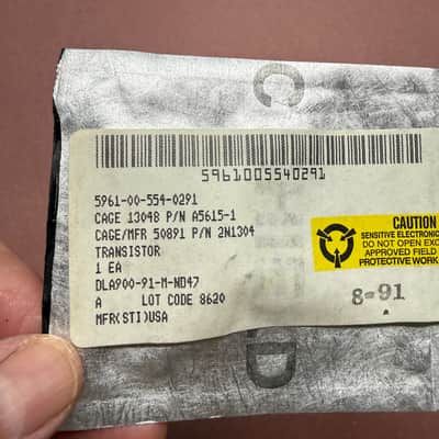 JAN 2N1304 Milspec Germanium Transistor NOS - Sealed image 2