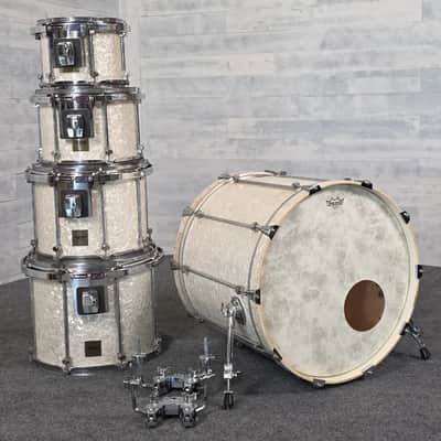 Used GMS 5pc Drum Set White Marine Pearl - Fair image 1