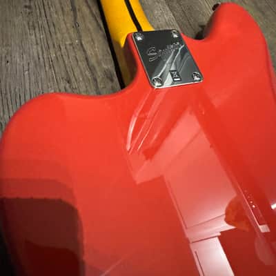 Squier Vintage modified Jaguar HH hardtail 2010s - Fiesta red image 9