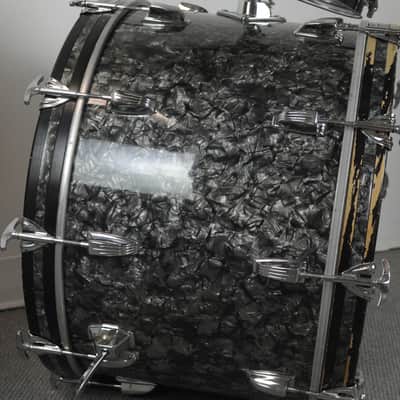 1971 Ludwig "Super Classic" Black Diamond Pearl Drum Set image 13