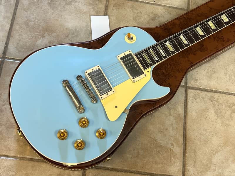 2025 Gibson Custom M2M 57 Reissue Les Paul Standard Chambered Frost Blue VOS image 1