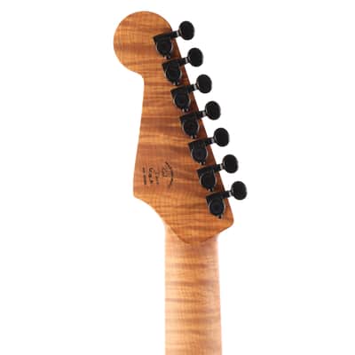 Charvel Custom Shop Style 2 7-String Masterbuilt Red Dave Quilt Maple Top Transparent Amber 2022 image 5