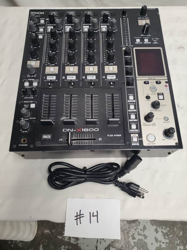 DENON DJ DN-X1600 4 CHANNEL DIGITAL DJ MIXER #14 GOOD USED