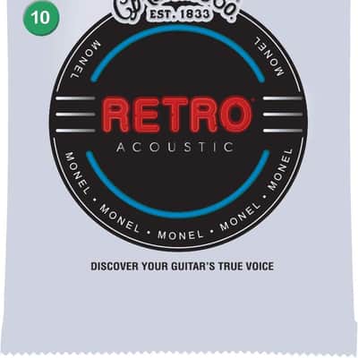 Martin MM10 Retro Acoustic Monel Acoustic Guitar Strings - Extra Light (.10 - .47) Standard image 1