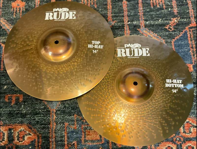 Paiste 14" Rude Cymbal Hi-Hat (Pair) image 1