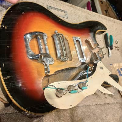 VOX Bulldog vintage electric guitar body * Rare, made in Italy ca. 1966! * Perfect for your VOX project *WORLDWIDE SHIPPING image 11