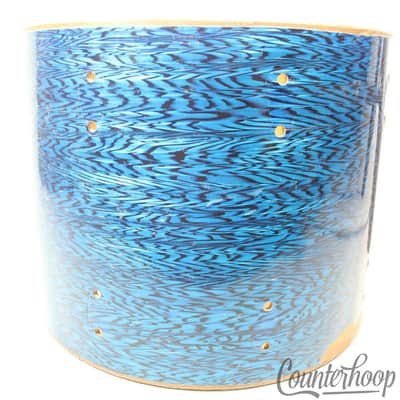 *Slingerland 12x15" Blue Agate Drum Shell Vintage70s 3Ply USA Floor Tom Project* image 7