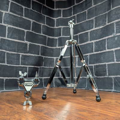 Yamaha Vintage 80s Double‑Braced 3‑Hole Tom Holder Stand - Chrome