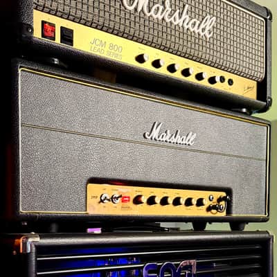 Marshall 1959HW Handwired JMP Reissue 2-Channel 100-Watt Guitar Amp Head 2015 Black image 2