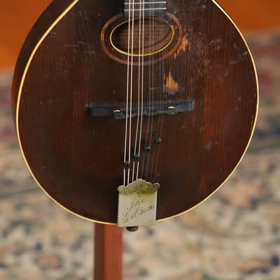 (Used) Vintage 1920 Gibson Spruce/Birch Oval-Hole Teardrop A-Style Mandolin #9066 image 5