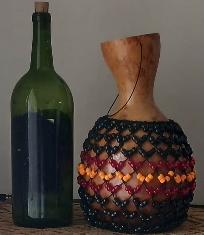 Sekere, shekere, netted gourd rattle, beaded gourd rattle image 1