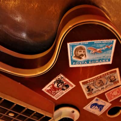 DEFIL MAMBO Bass 1968 Vintage Acoustic Electric like Hofner. By the Artist El Daga. One of a kind. image 17