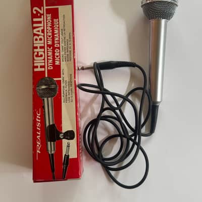 Vintage Realistic Highball-2 Dynamic Microphone 33-985D Wired Mic w/ Box image 1