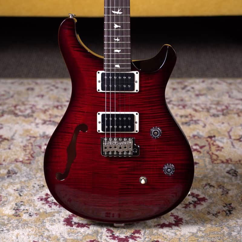 New PRS CE 24 Semi-Hollow - Fire Red Burst w/Black Satin Neck image 1