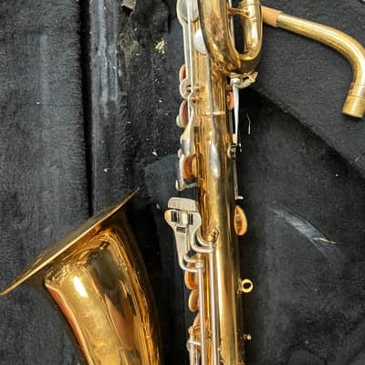 Selmer Bundy Lacquered Brass Low Bb Baritone Saxophone image 6