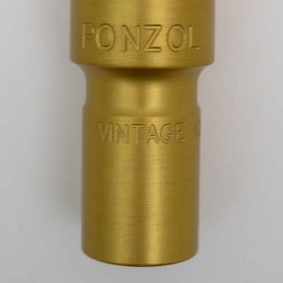 Ponzol Vintage Model Aluminum 105 Tenor Saxophone Mouthpiece (NOS) Gold Aluminum image 5