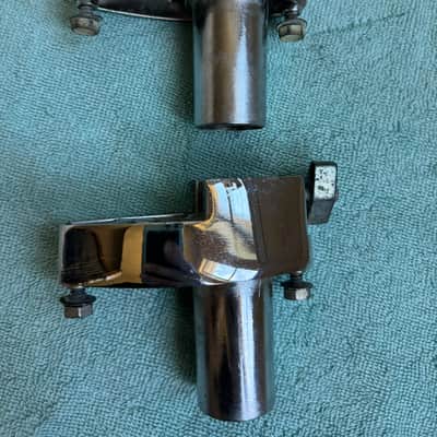 Rogers Two Tom Drum Mount or Spur brackets - Big R Memriloc XP8 - 1” Lot #5 70s - Chrome image 4