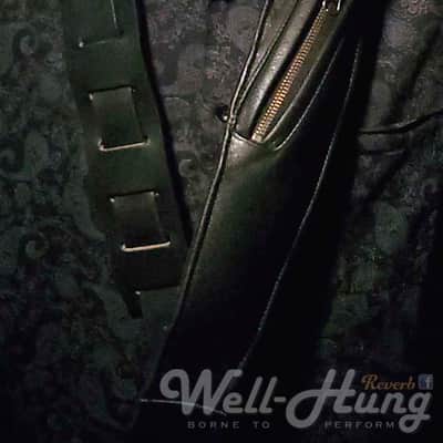 Well-Hung "In The Pocket" 3" wide ultra-padded leather comfort guitar strap image 3