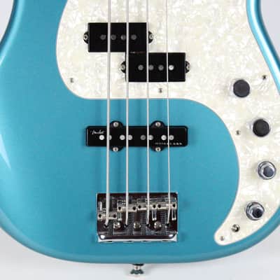 2018 Fender American Elite Precision Bass Ocean Turquoise Noiseless Pickup + OHSC USA 2010s image 5