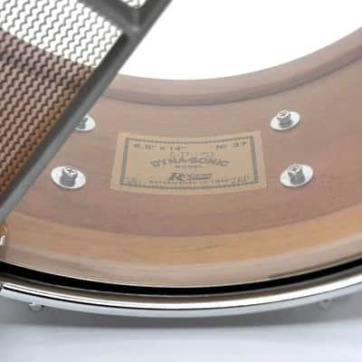 Rogers Dyna-Sonic Snare Drum 14x6.5 Purple & Black Sparkle image 5