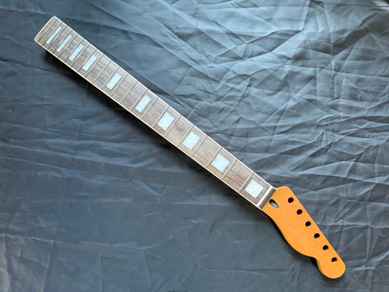 BMC Guitar Neck Tele® Telecaster® 22 Fret Maple MOP Block Inlays Bound With Rosewood Fingerboard Nitro Lacquer 2025 - 9.5 Radius   [TN110] image 1